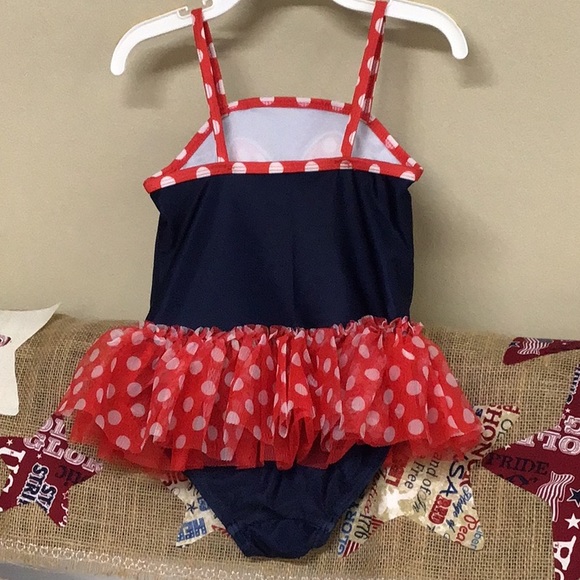 Disney Girls Minnie Mouse Swimsuit Size 4T ~ Excellent 🏖️⛱️🏝️ - Picture 13 of 16